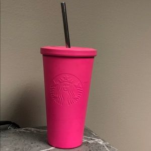 Hot pink Starbucks cup 16oz